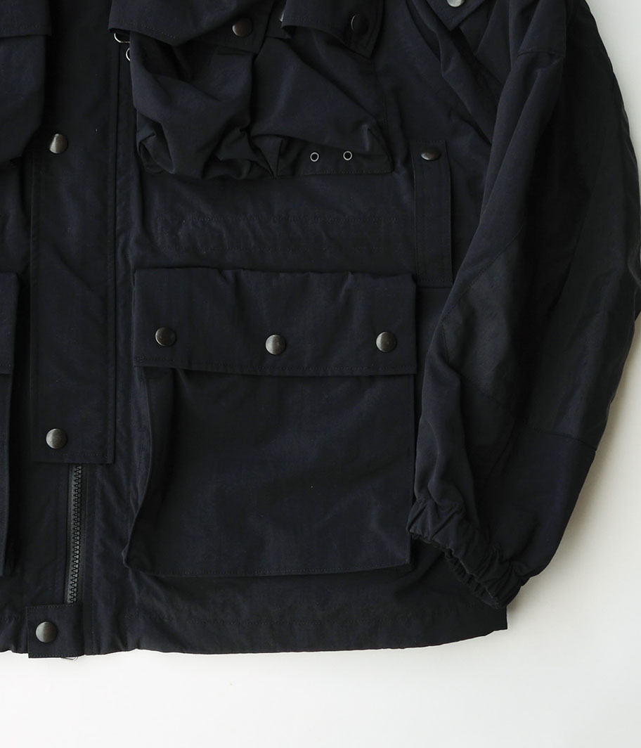 YOKE MULTI POCKETS UTILITY BLOUSON [BLACK] - Fresh Service