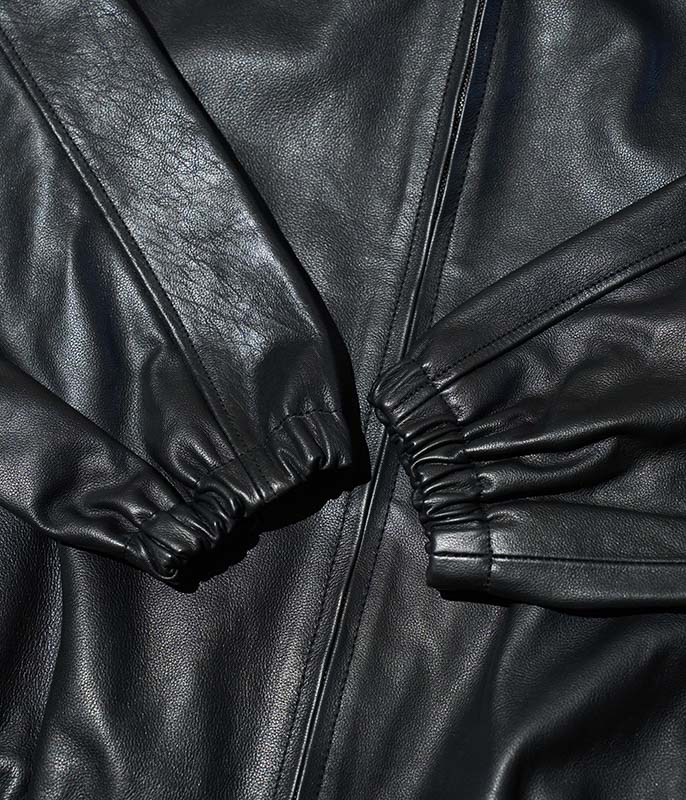 YOKE Calf Leather Truck Jacket [BLACK] - Fresh Service NECESSARY
