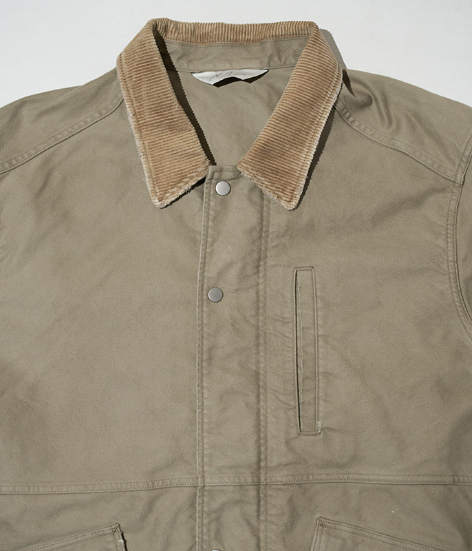 ANCELLM MOLESKIN WORK JACKET [BEIGE] - Fresh Service NECESSARY or