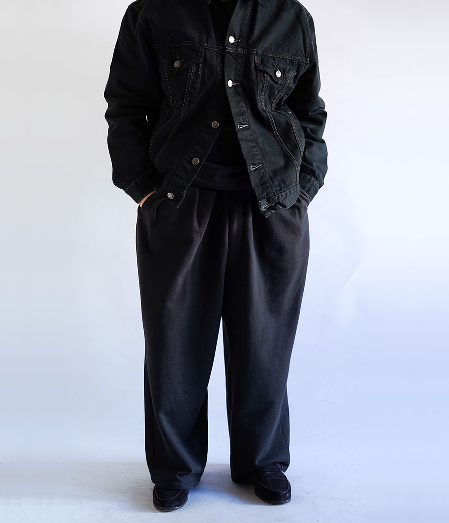 ANCELLM TUCK SWEAT PANTS [BLACK] - Fresh Service NECESSARY or