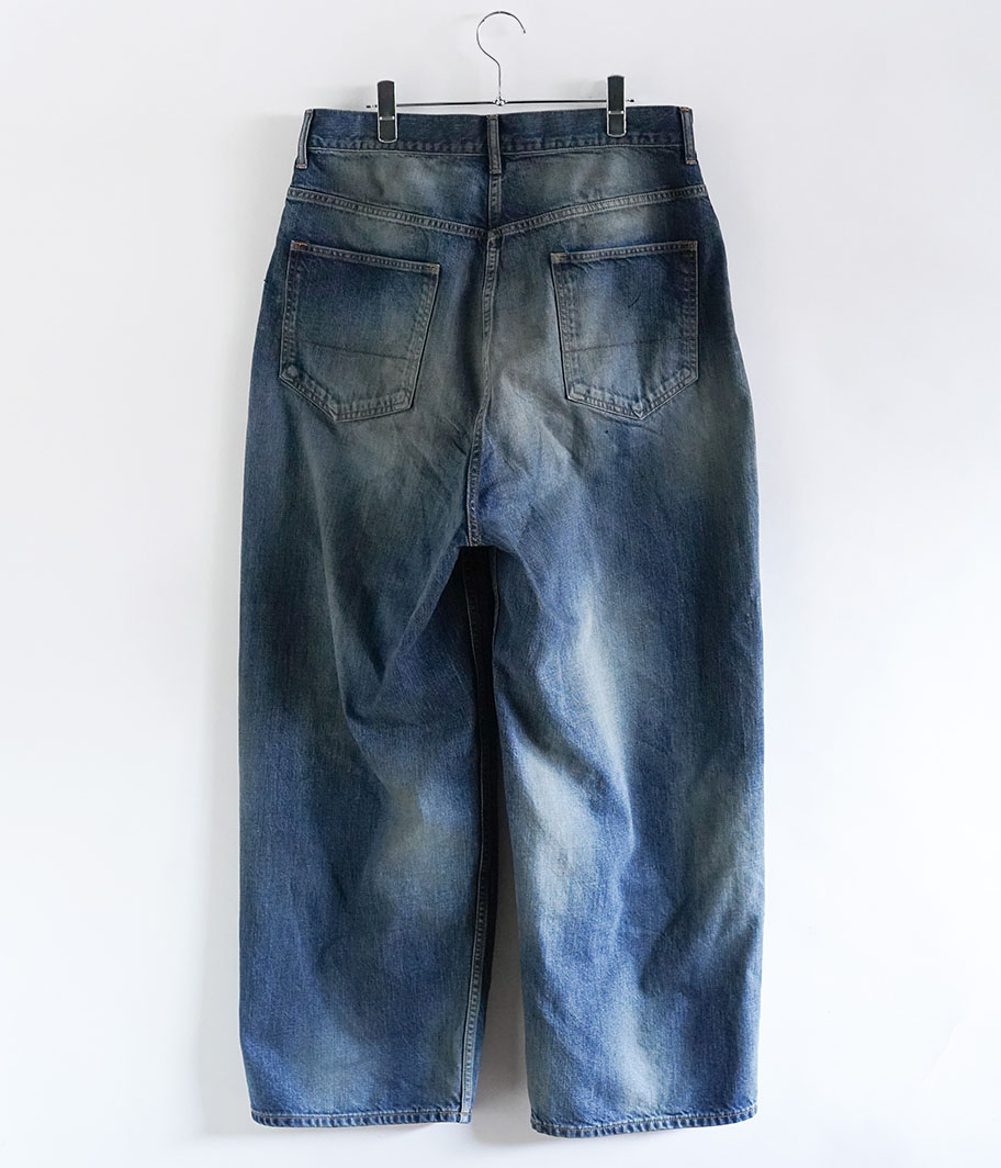 ANCELLM AGING WIDE 5P DENIM PANTS [INDIGO] - Fresh Service