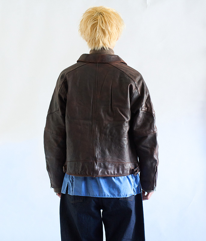 ANCELLM LEATHER JACKET [D.BRICK] - Fresh Service NECESSARY or