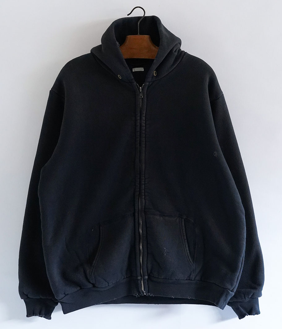 A.PRESSE Vintage Zip Sweat Hoodie [BLACK] - Fresh Service