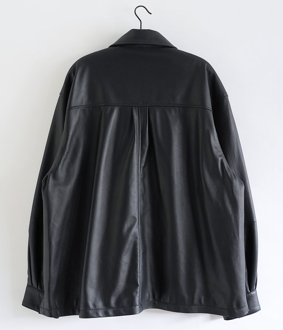CCU 'THOMAS' COVERALL SHIRTS JACKET [SHEEP SKIN / BLACK] - Fresh