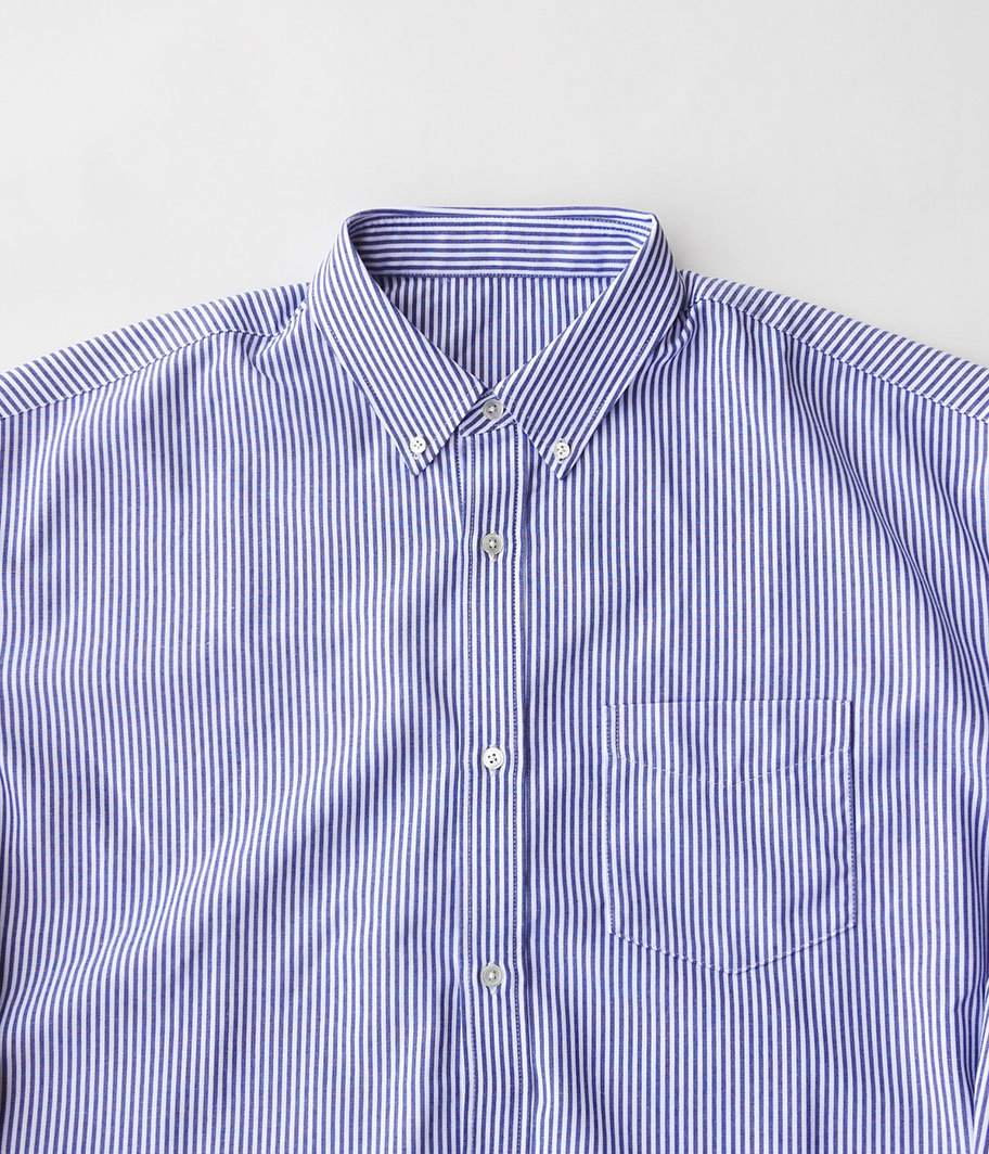 Fresh Service DRY OXFORD CORPORATE L/S B.D. SHIRT [BLUE STRIPE