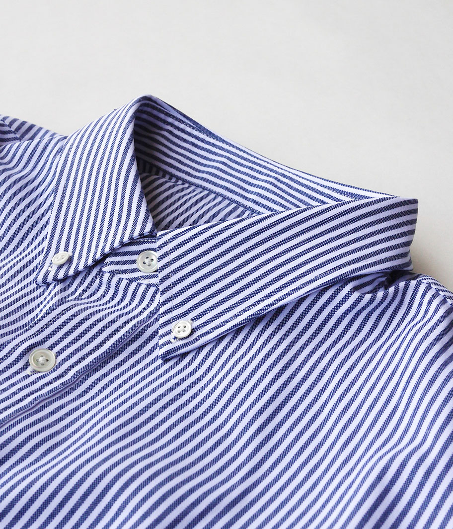 Fresh Service DRY OXFORD CORPORATE L/S B.D. SHIRT [BLUE STRIPE