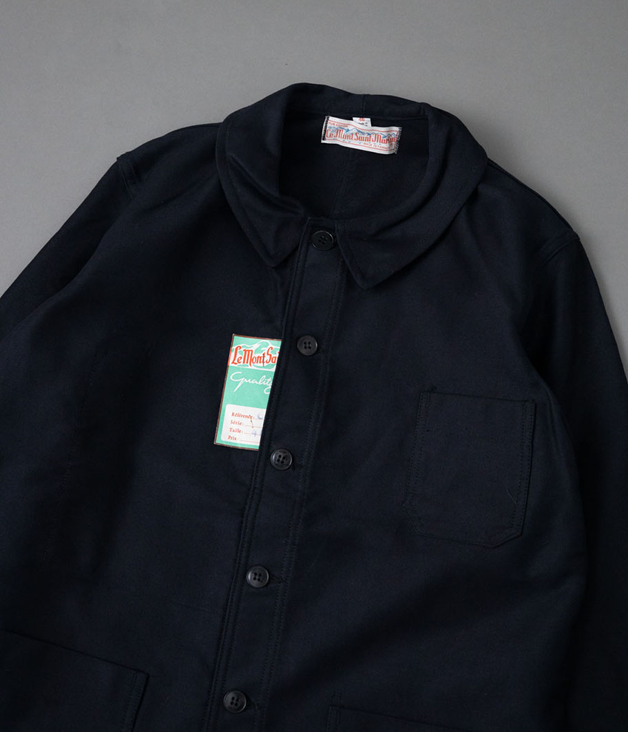 70's Le Mont Saint Martin ブラックモールスキンフレンチワーク