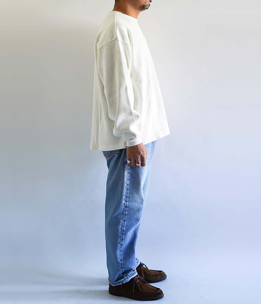 POLYPLOID OVERSIZE LONGSLEEVE B [WHITE] - Fresh Service NECESSARY