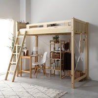 高さが選べる 木製ロフトベッド / 2口コンセント付き – RASIK（ラシク