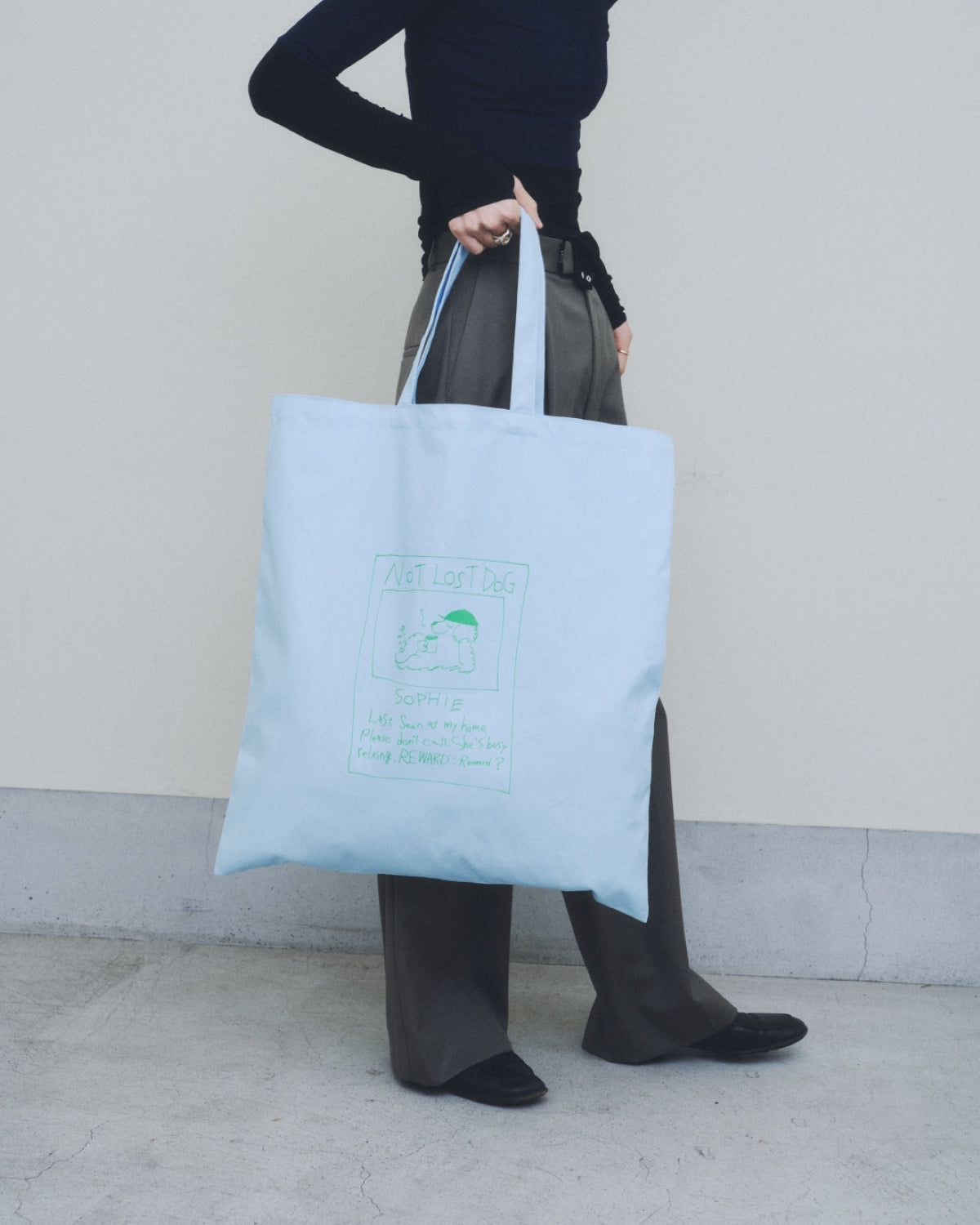 Canvas Tote – NOT LOST DOG – 11号帆布 cotton canvas – Lsize【25B-2