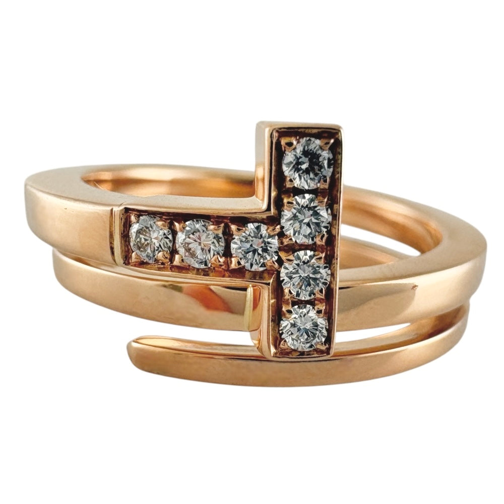 TIFFANY&Co. ティファニー Tスクエアラップ リング 指輪 11.5号 18金