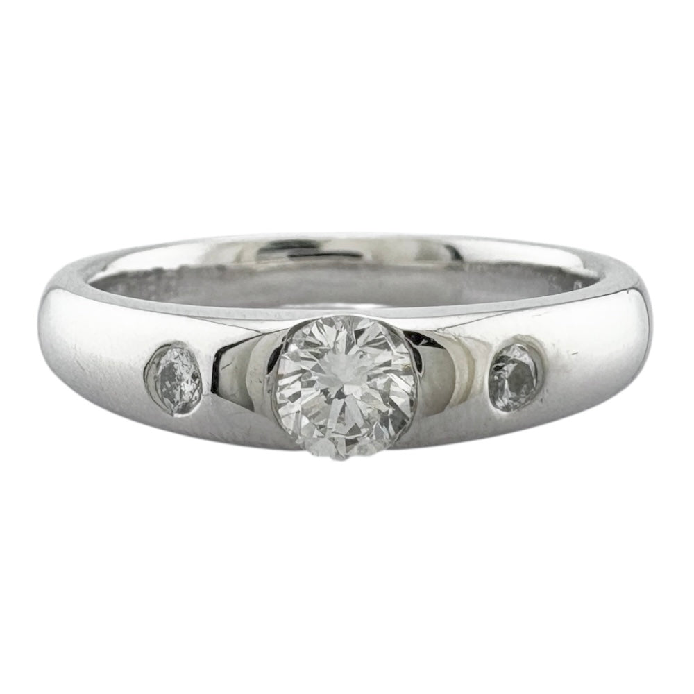 リング 指輪 14号 Pt900プラチナ ダイヤモンド レディース 中古