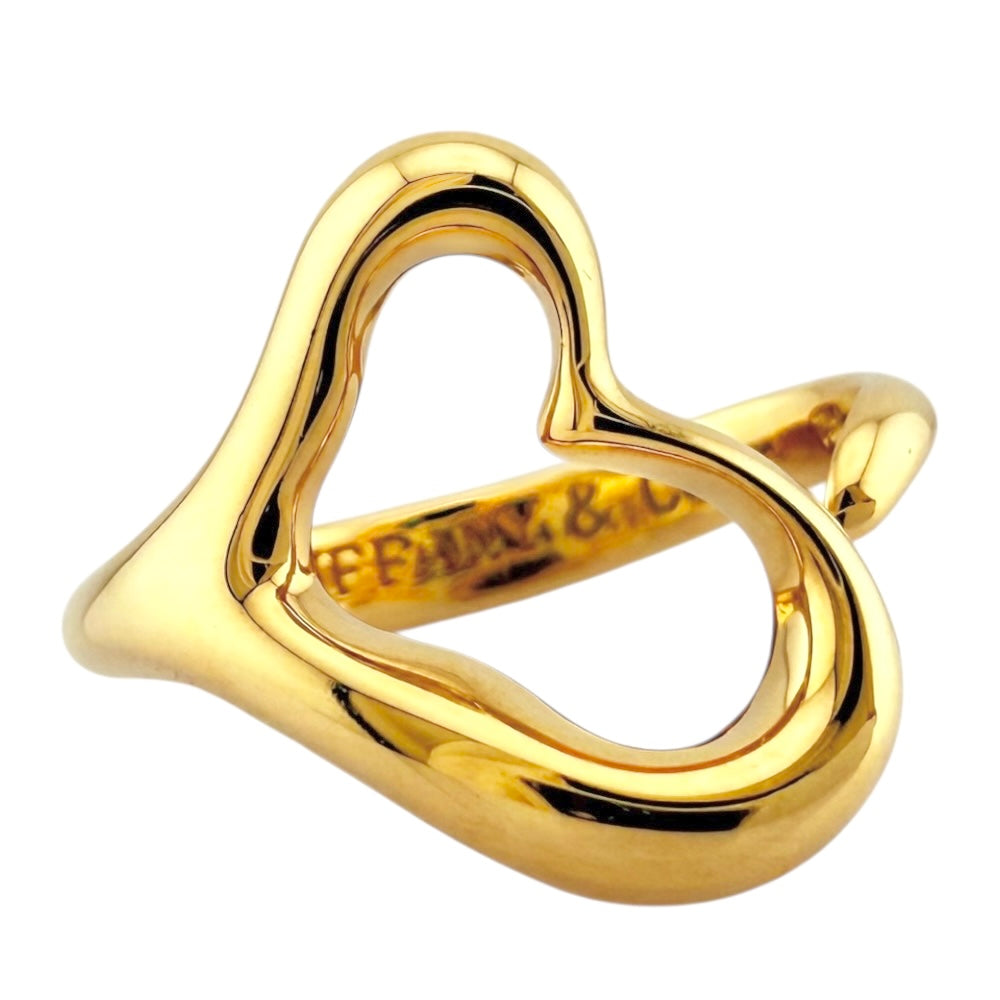 ハート リング 指輪 11.5号 18金 K18イエローゴールド レディース 中古