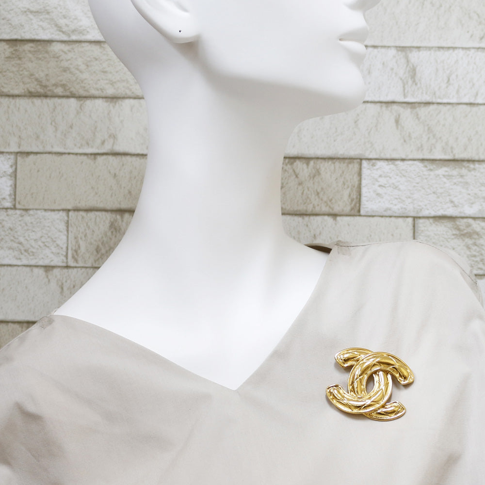 CHANEL シャネル ブローチ ココマーク 大振り ヴィンテージ ゴールド