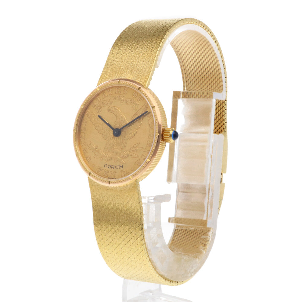 コルム CORUM 腕時計 時計 18金 K18イエローゴールド レディース 中古