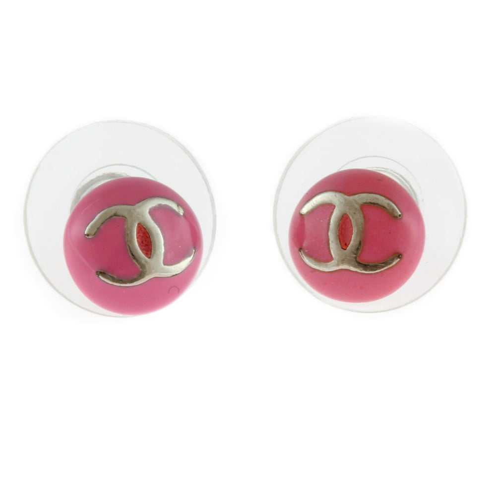 中古】 シャネル CHANEL ピアス ココマーク メタル シルバー ピンク