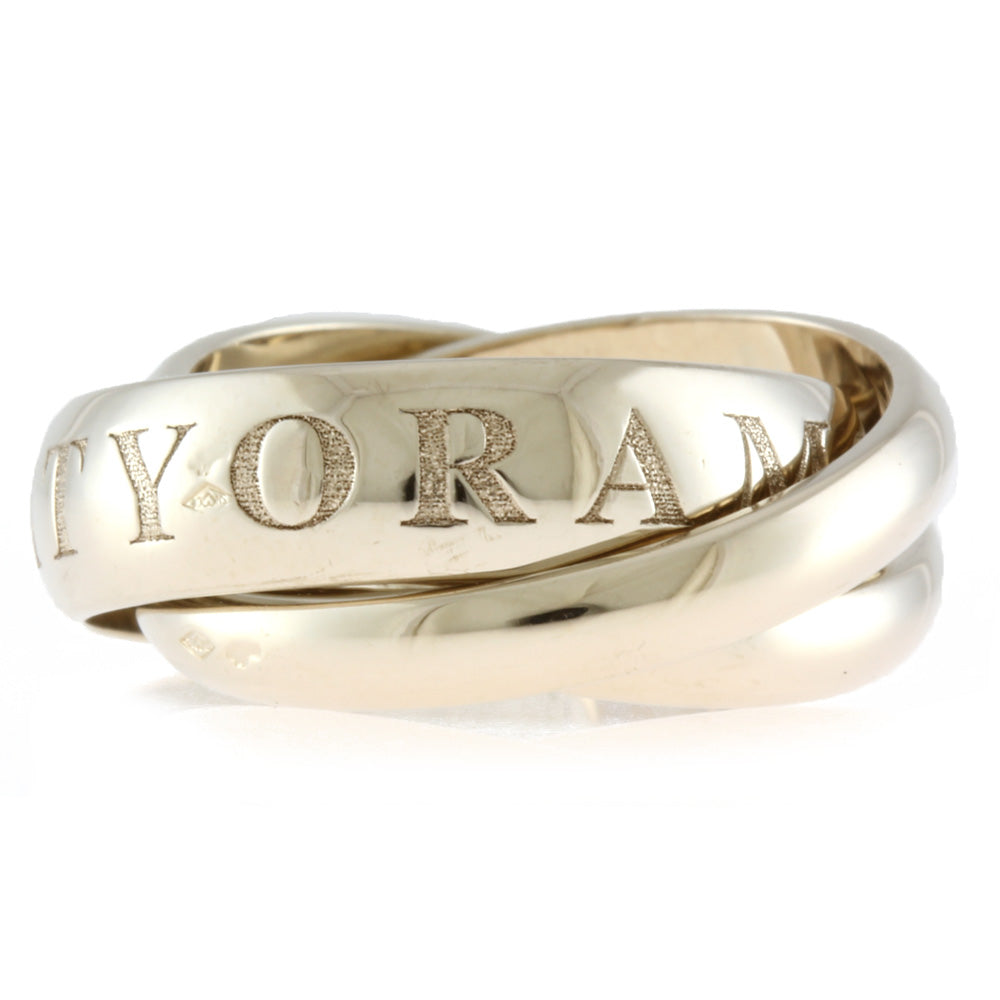 カルティエ CARTIER トリニティ 3連 リング・指輪 10号 18金 K18