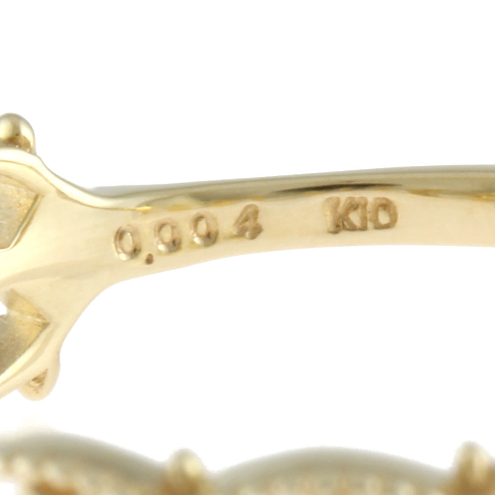 中古】 アガット agete K10 リング 指輪 ダイヤモンド 13号 10金 K10