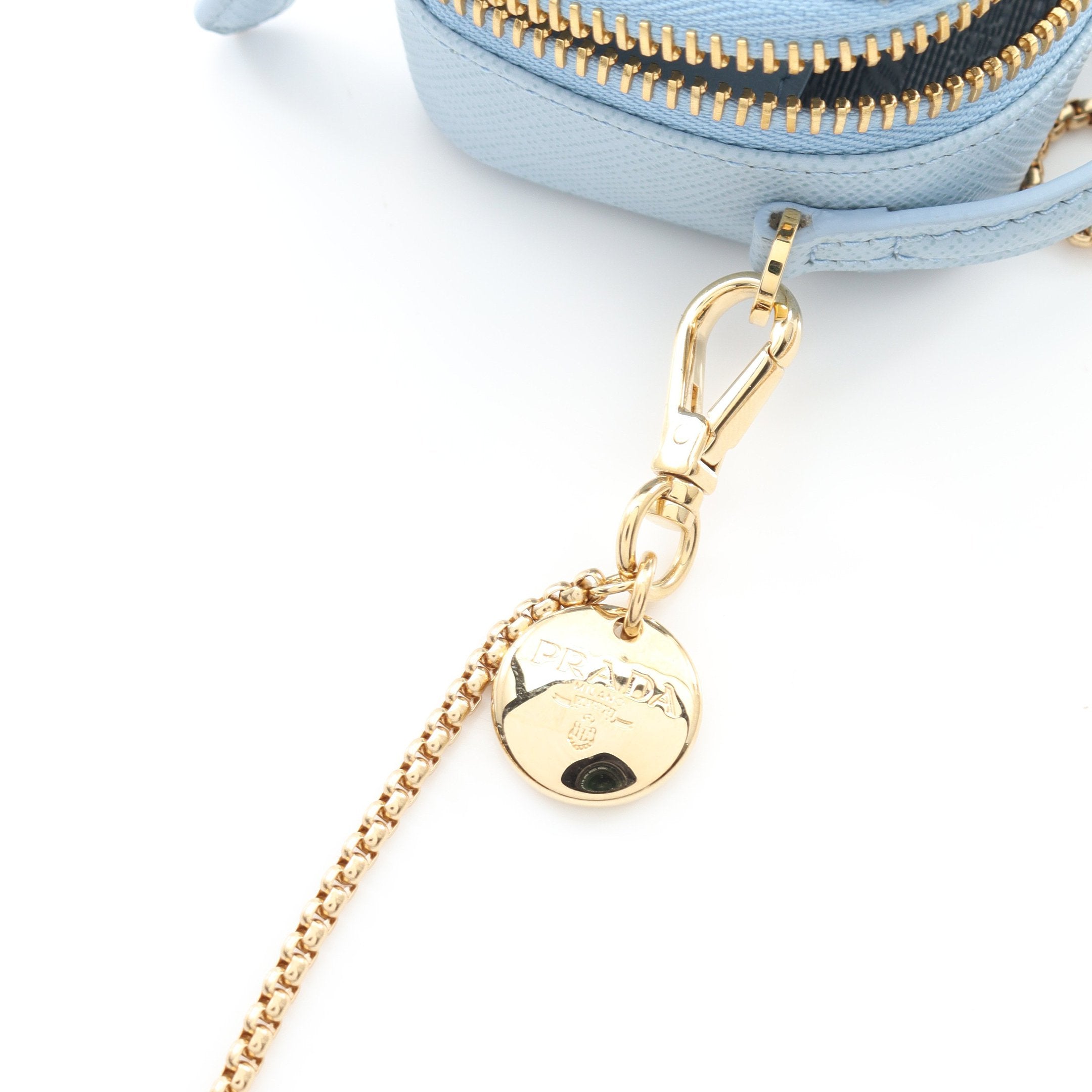 サフィアーノトライアングル ミニポーチ チェーンショルダーバッグ