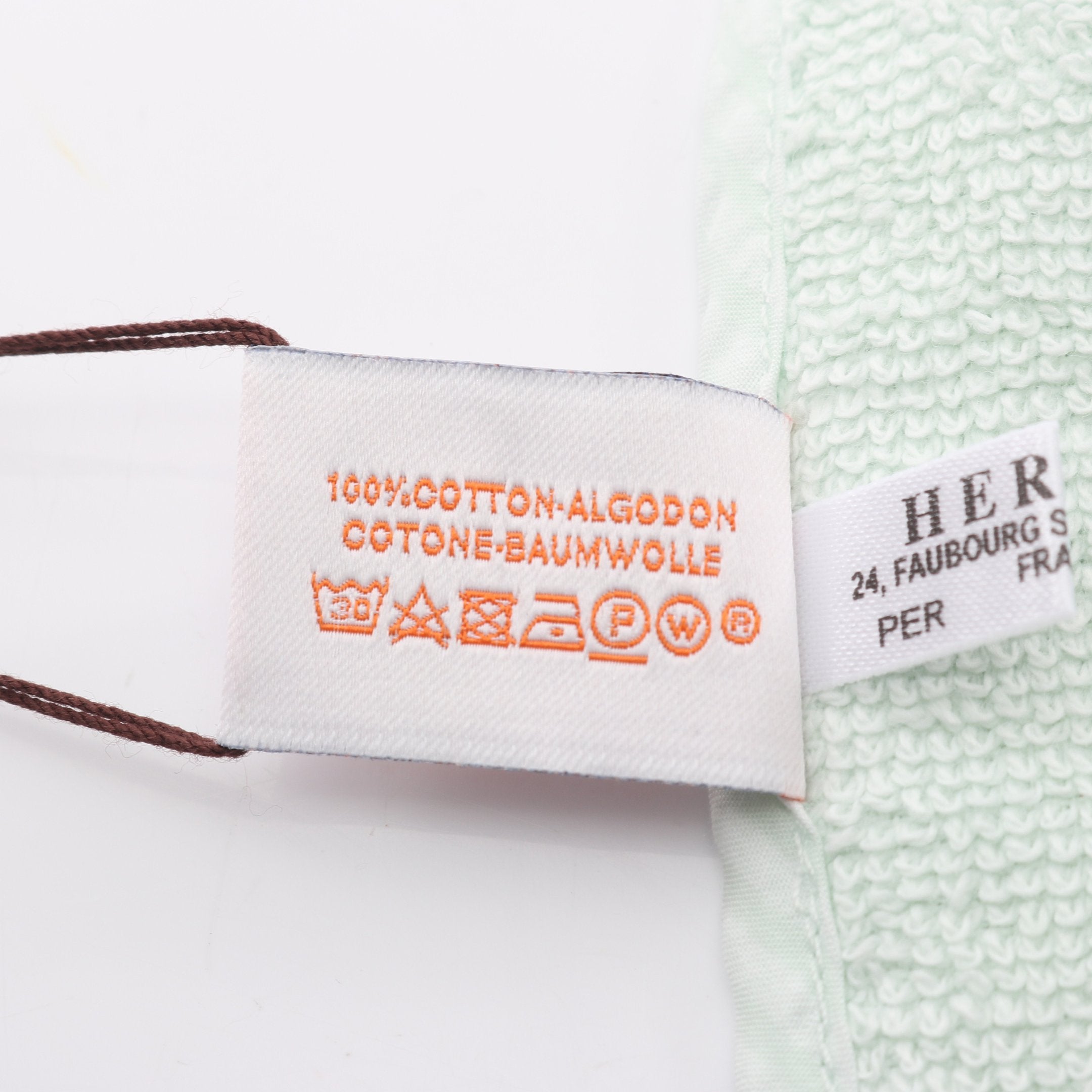 カブリオル ハンドタオル タオル コットン ライトグリーン エルメス