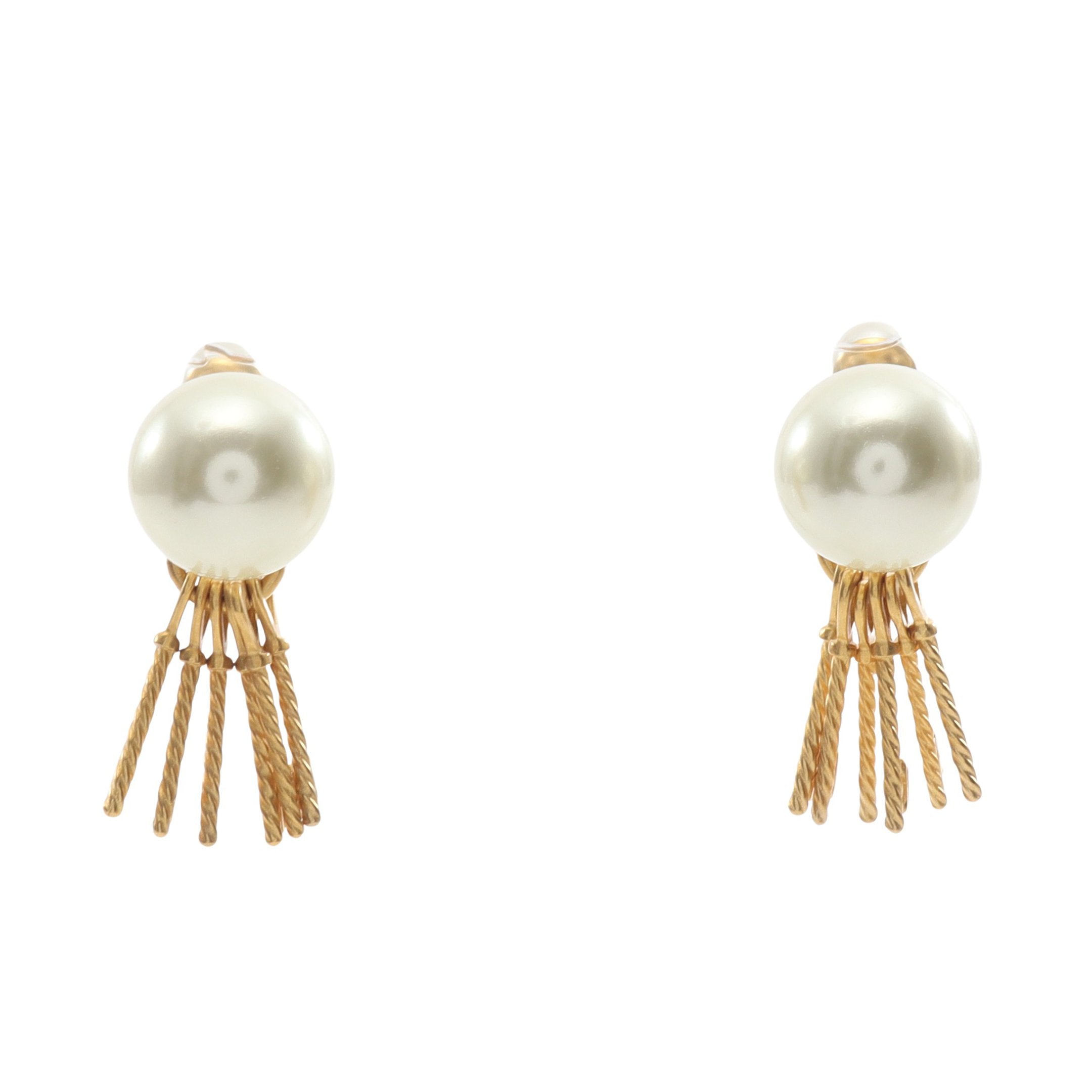 J'ADIOR トライバル ピアス 鍵 フェイクパール GP オフホワイト