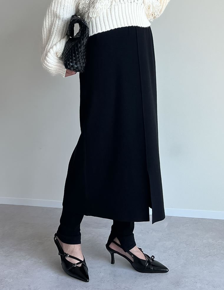 ストレッチタイトニットスカート＆ニットレギンスSET - スカート通販