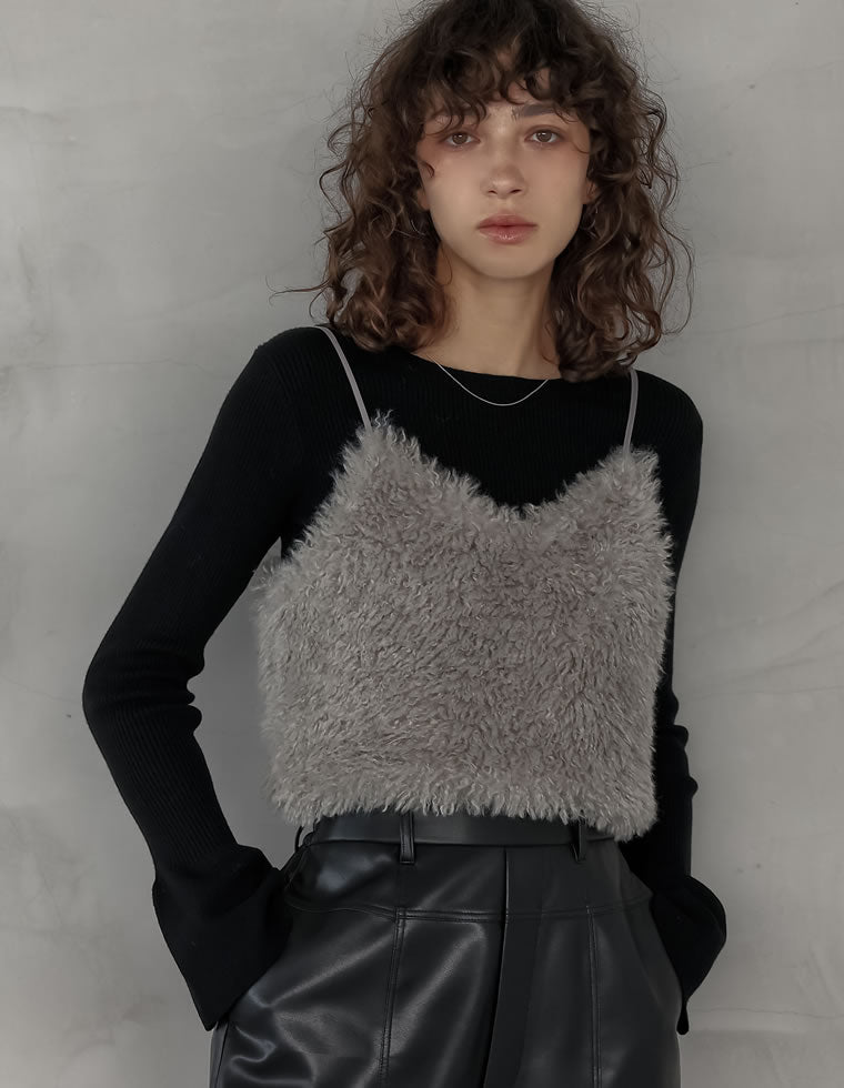 チベットラムフェイクファービスチェ - トップス通販 | 人気レディース