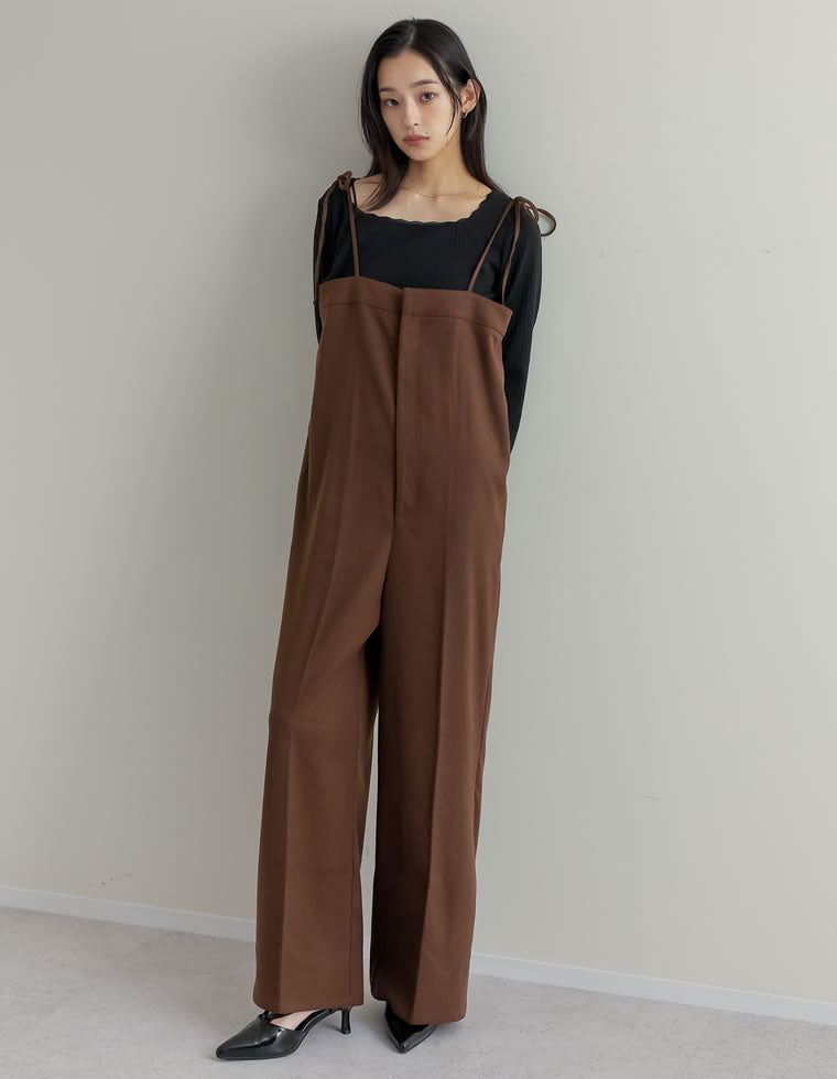 ウールタッチリボンサロペット - オールインワン通販 | 人気レディース