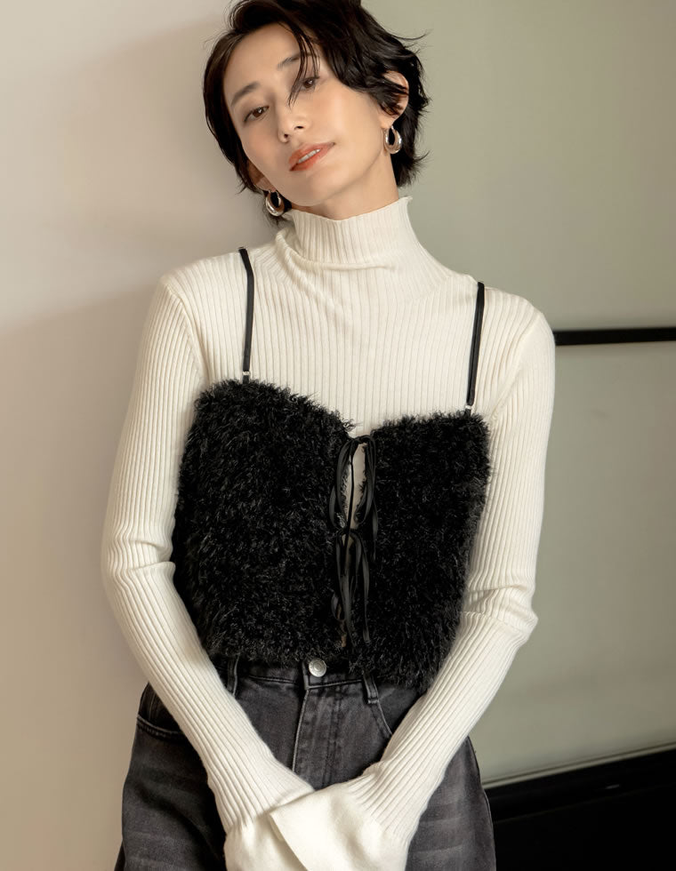 フェザーボアバルーンビスチェ - トップス通販 | 人気レディース