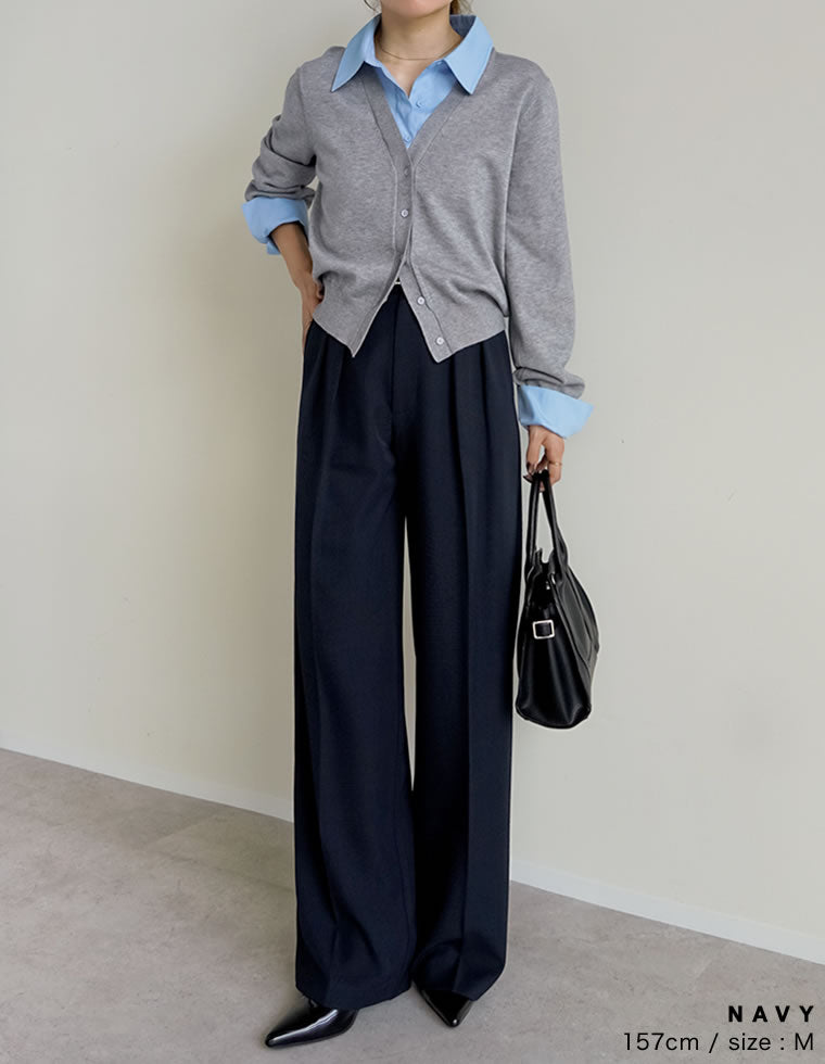 ミックスツイルダブルタックパンツ - パンツ通販 | 人気レディース