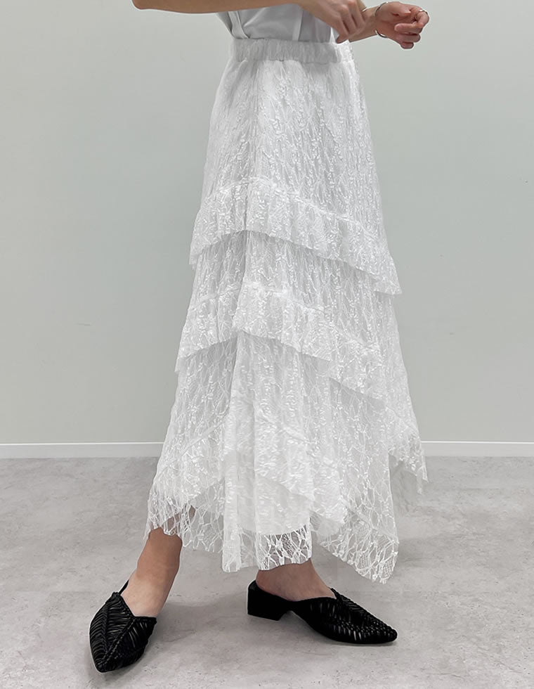 レースティアードアシンメトリースカート - スカート通販 | 人気
