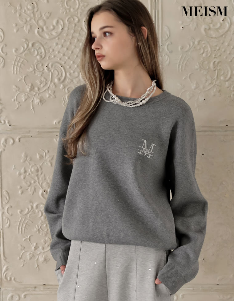 刺繍ロゴエンブレムニットトップス - トップス通販 | 人気レディース