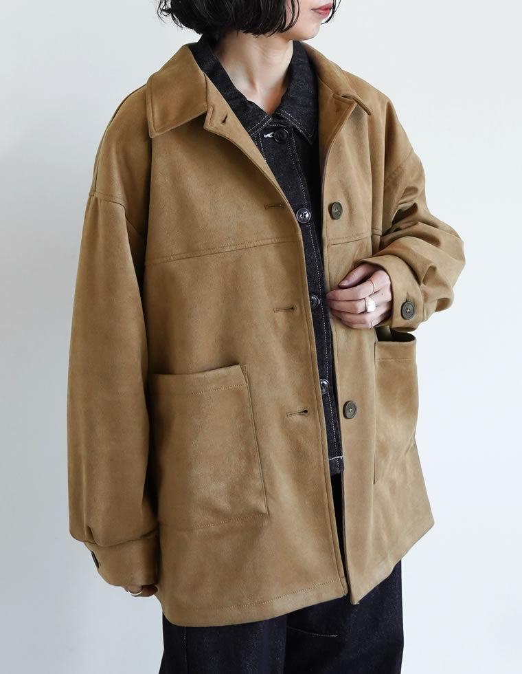 フェイクスウェードシャツジャケット - ジャケット/アウター通販