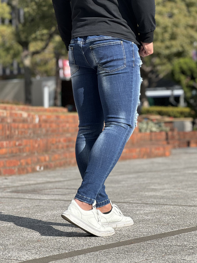 MIDブルーダメージデニム – DayGLORY