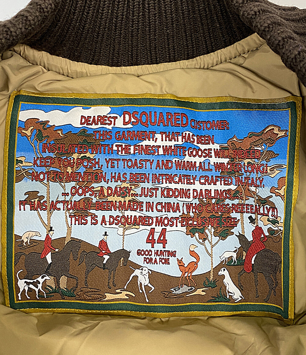DSQUARED2 ダウンジャケット レザー切り替え メンズ SIZE 44 ディー