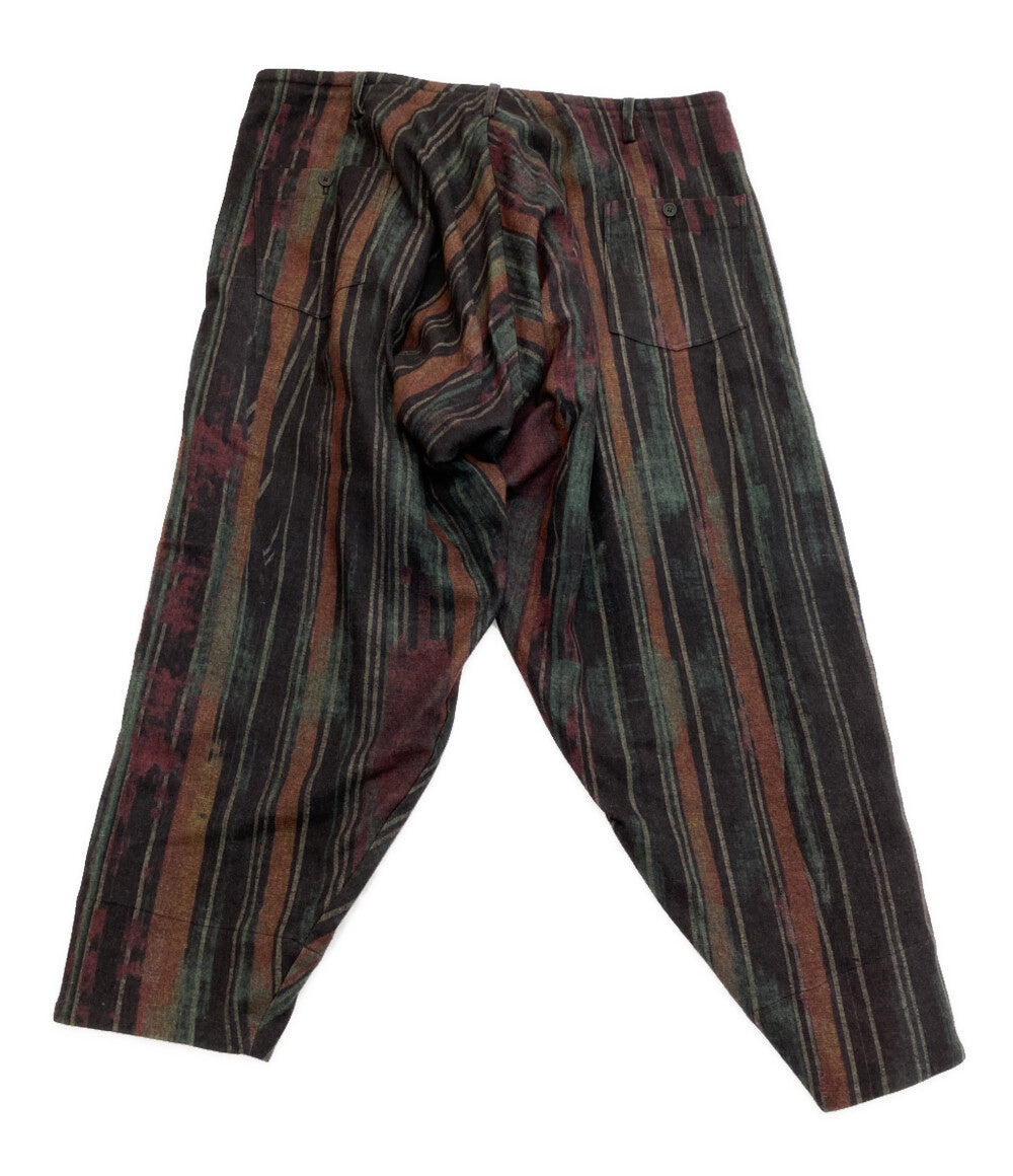 YOHJI YAMAMOTO POUR HOMME 総柄フラノ内股ドレープパンツ 23AW メンズ