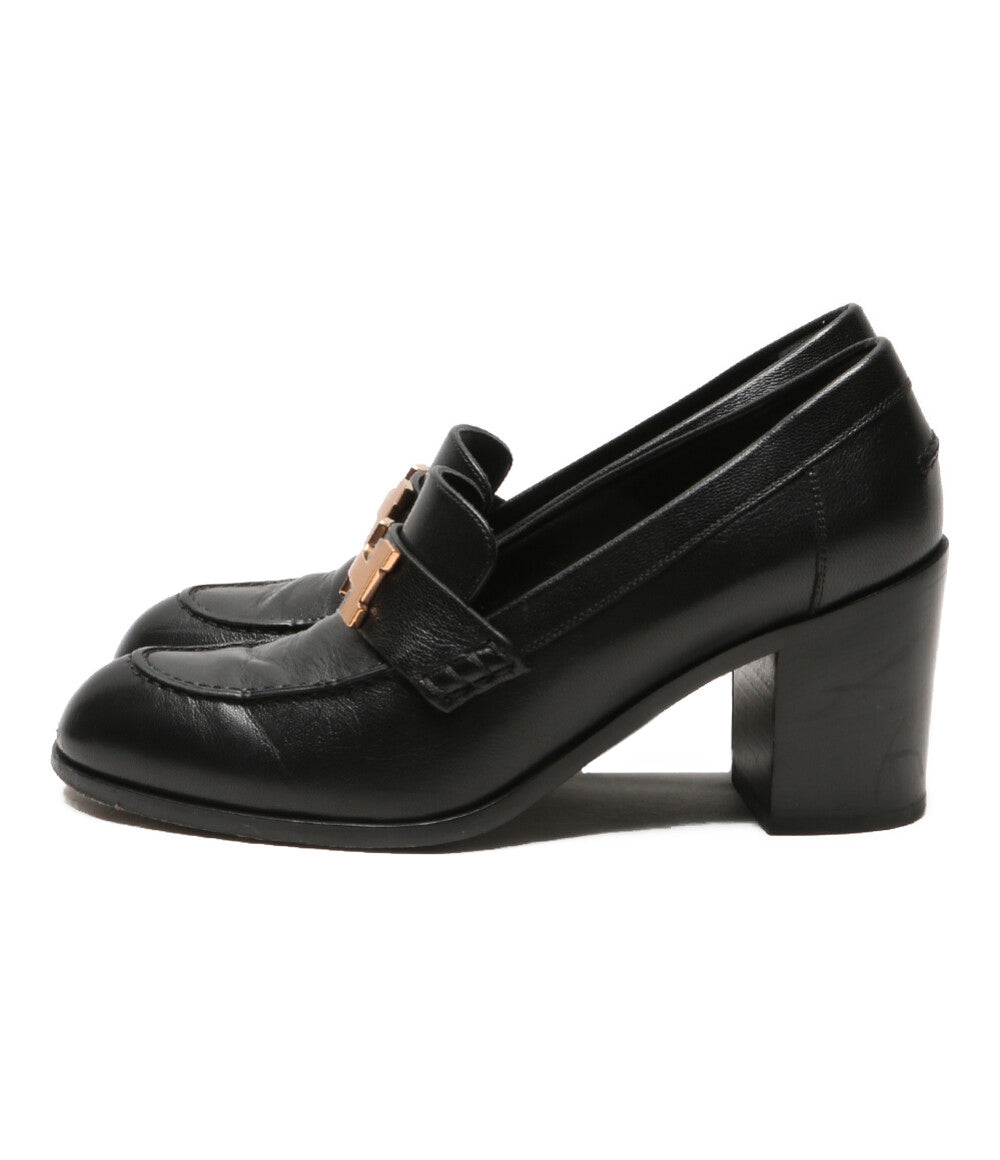 エルメス モカシン ドーフィン ブラック ピンクゴールド ローファー