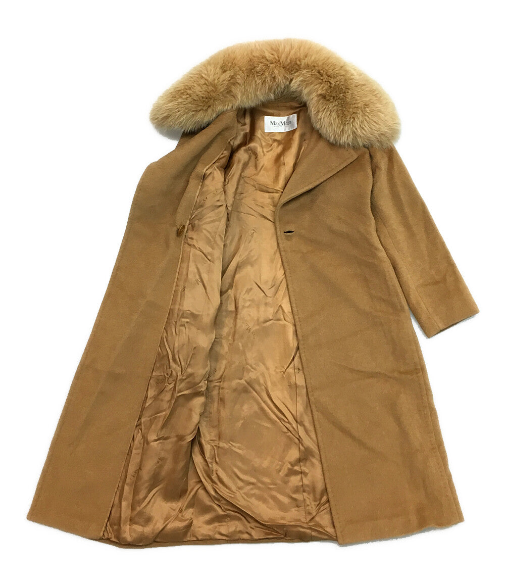 MAX MARA ファーガウンコート キャメル レディース SIZE 40 マックス