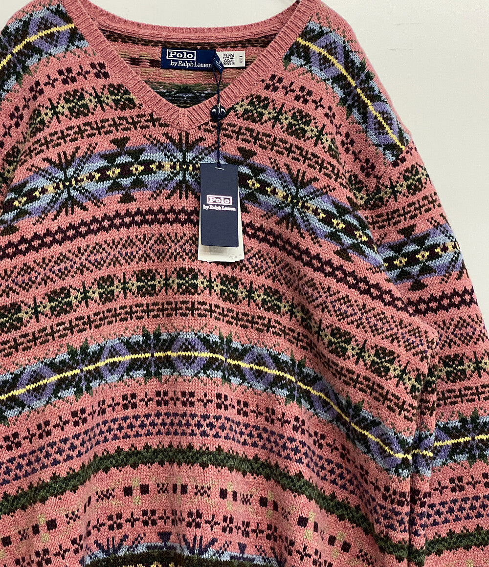 美品 POLO RALPH LAUREN フェアアイルニット カシミア混 ピンク