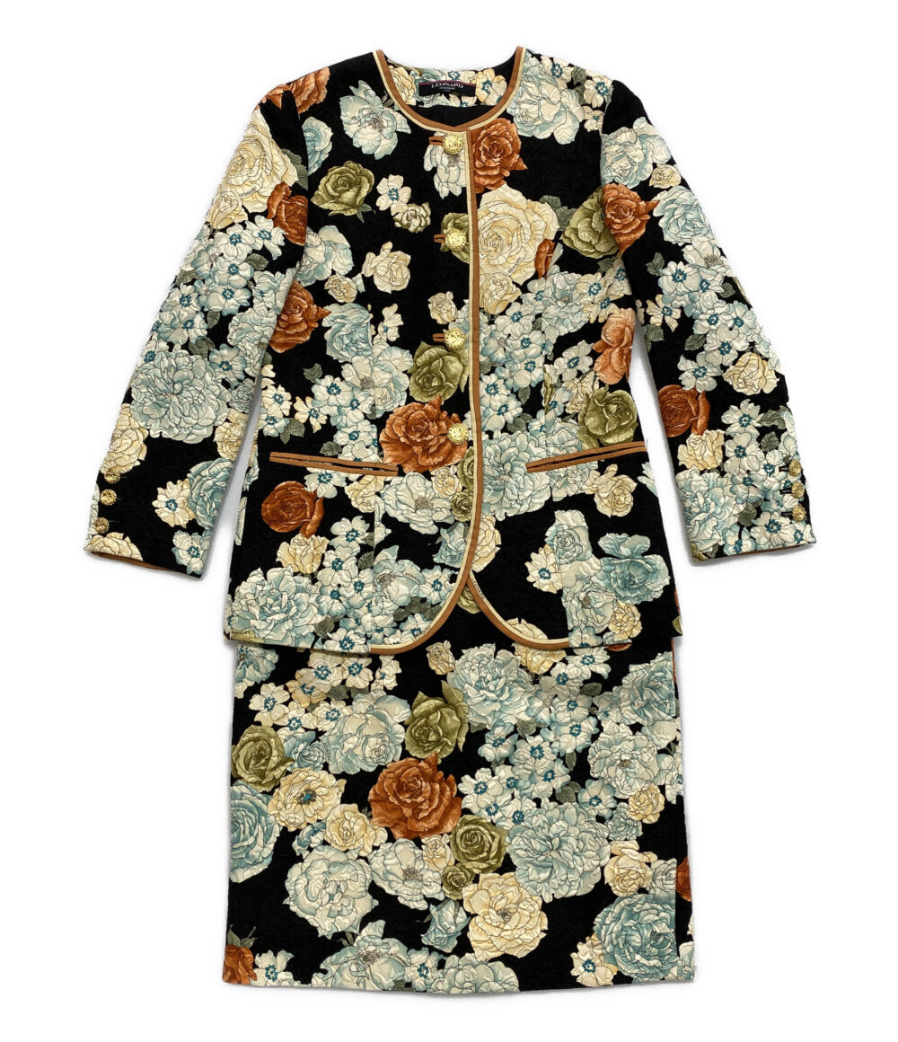 LEONARD セットアップ ジャケットスカート 花柄 レディース SIZE 9AR