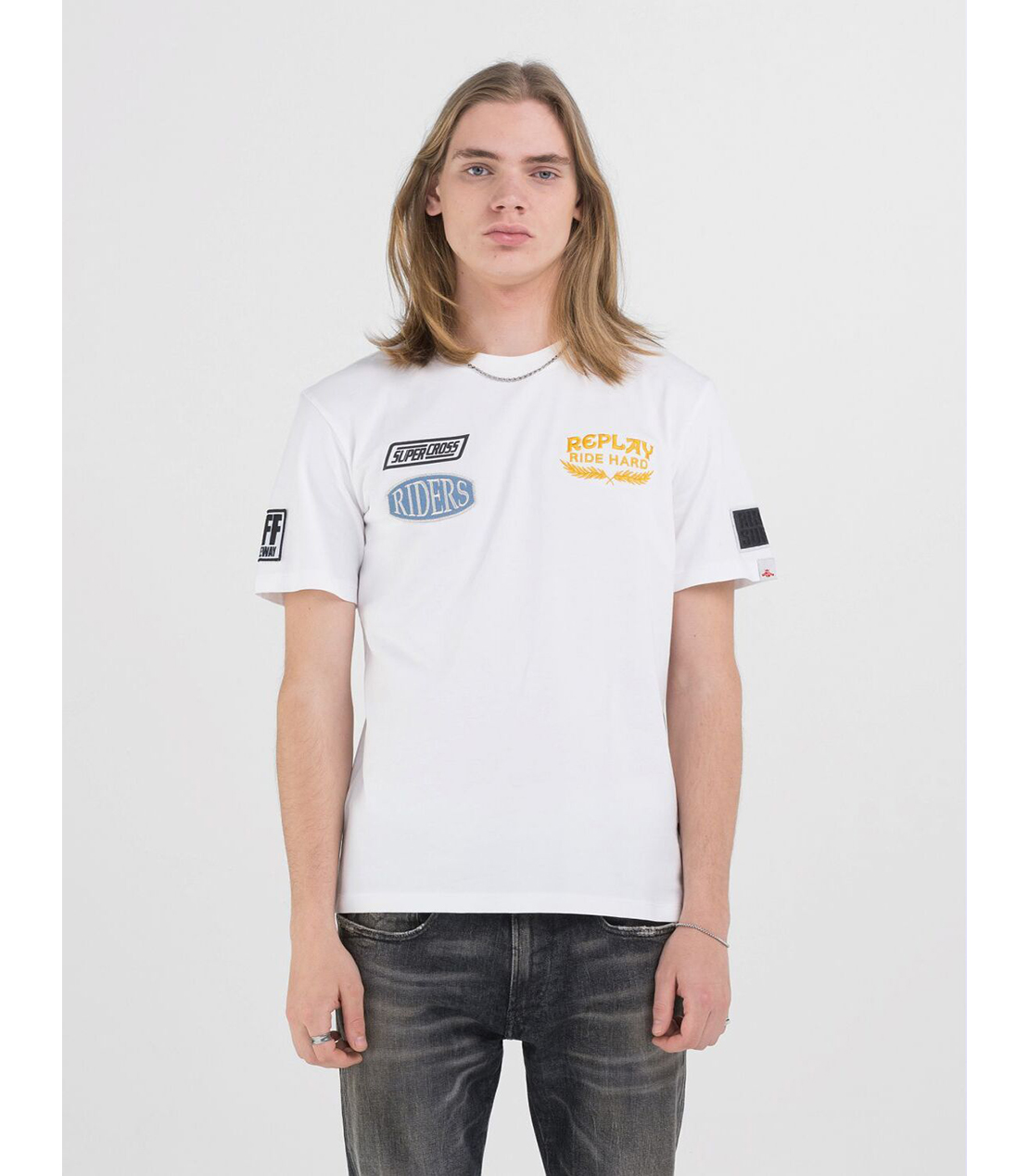 ヘビーピュアコットンジャージーモトクロスTシャツ｜REPLAY リプレイ