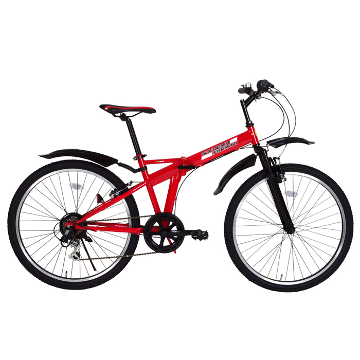 フェラーリ 折りたたみ自転車 26インチ6段ギア FサスFD-MTB26 6S MG