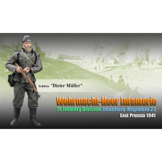 ドラゴンモデルズ 1 6フィギュア ドイツ国防軍 第11歩兵師団 狙撃手