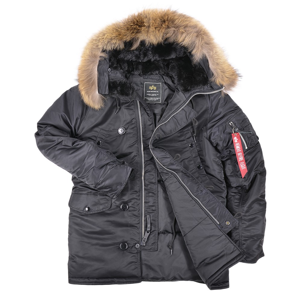 ALPHA フライトジャケット N-3B タイト リアルファー | ミリタリー