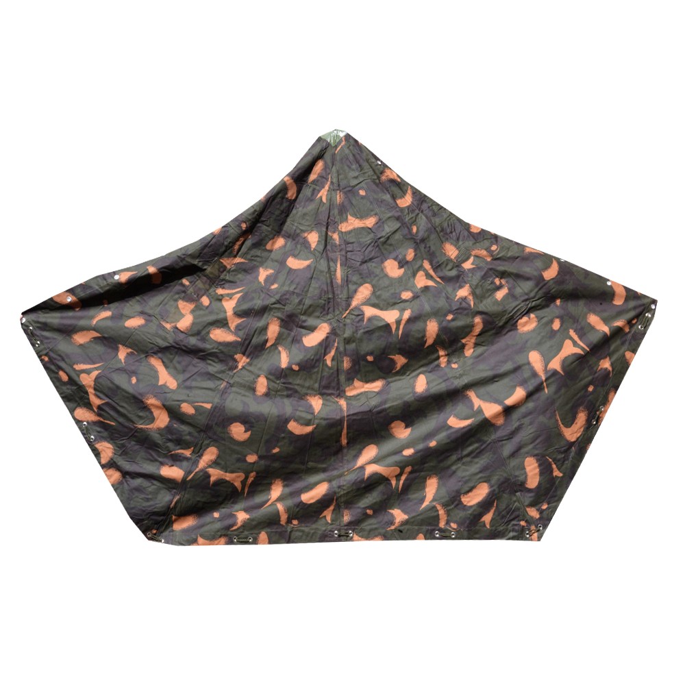 ハンガリー軍放出品 テントシート 軍幕 迷彩柄 五角形 デッドストック