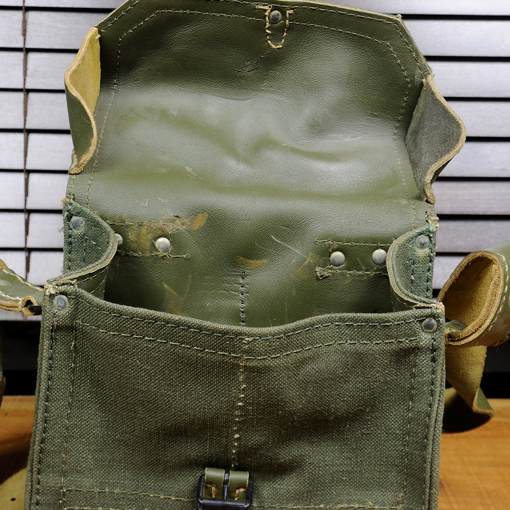 フランス軍放出品 ショルダーバッグ コットンキャンバス製 ベルト