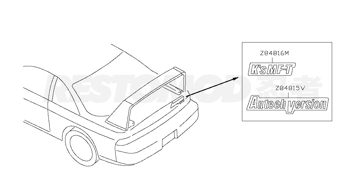 Autech Version Rear Label | RestoMod 忍者