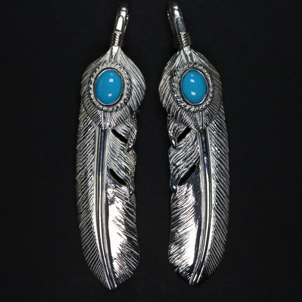 TADY&KING特大ハートSVフェザー銀縄ターコイズ ALL ITEM TADY＆KING