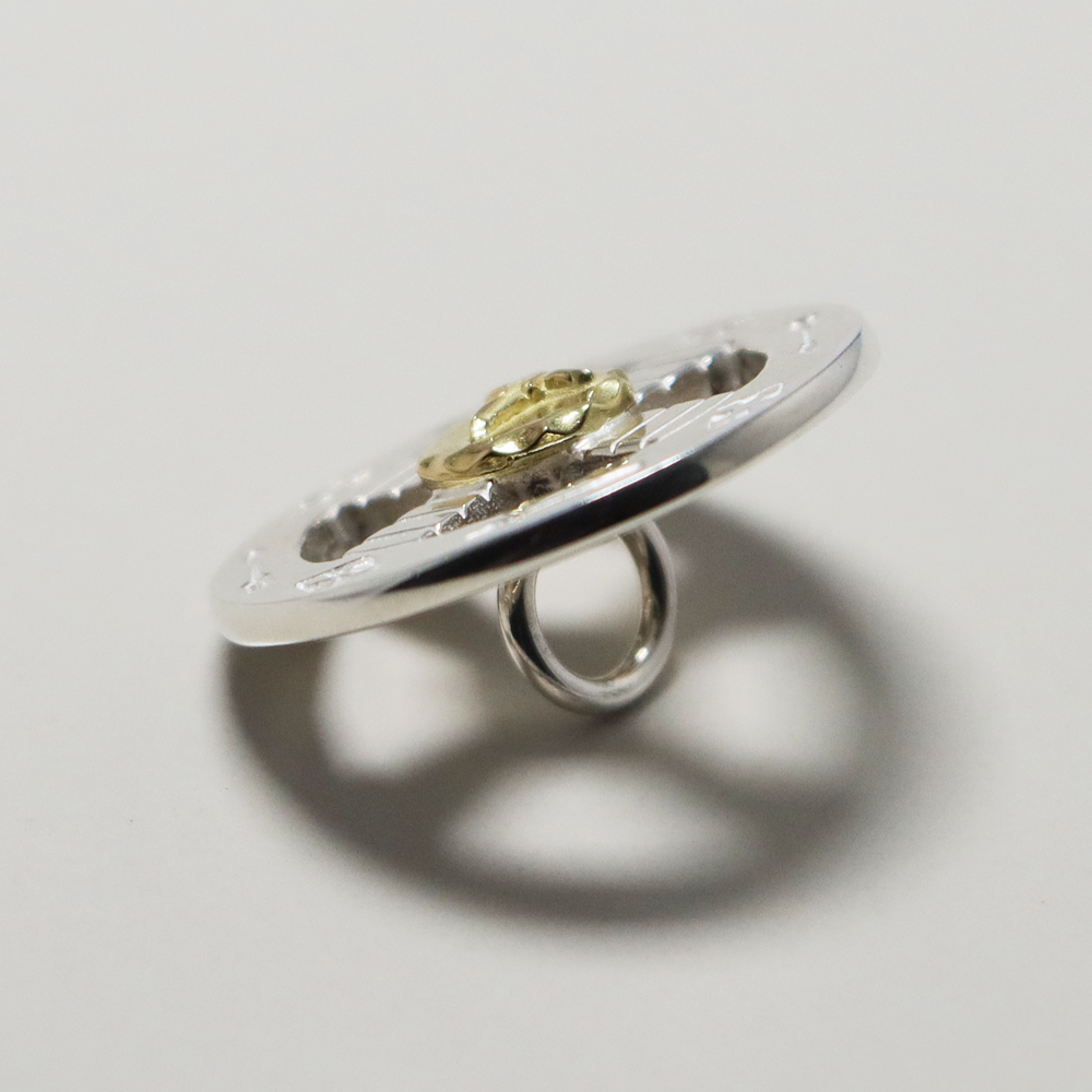 TADY&KINGレザー用カスタムパーツ ネイティブホイールK18付きコンチョ