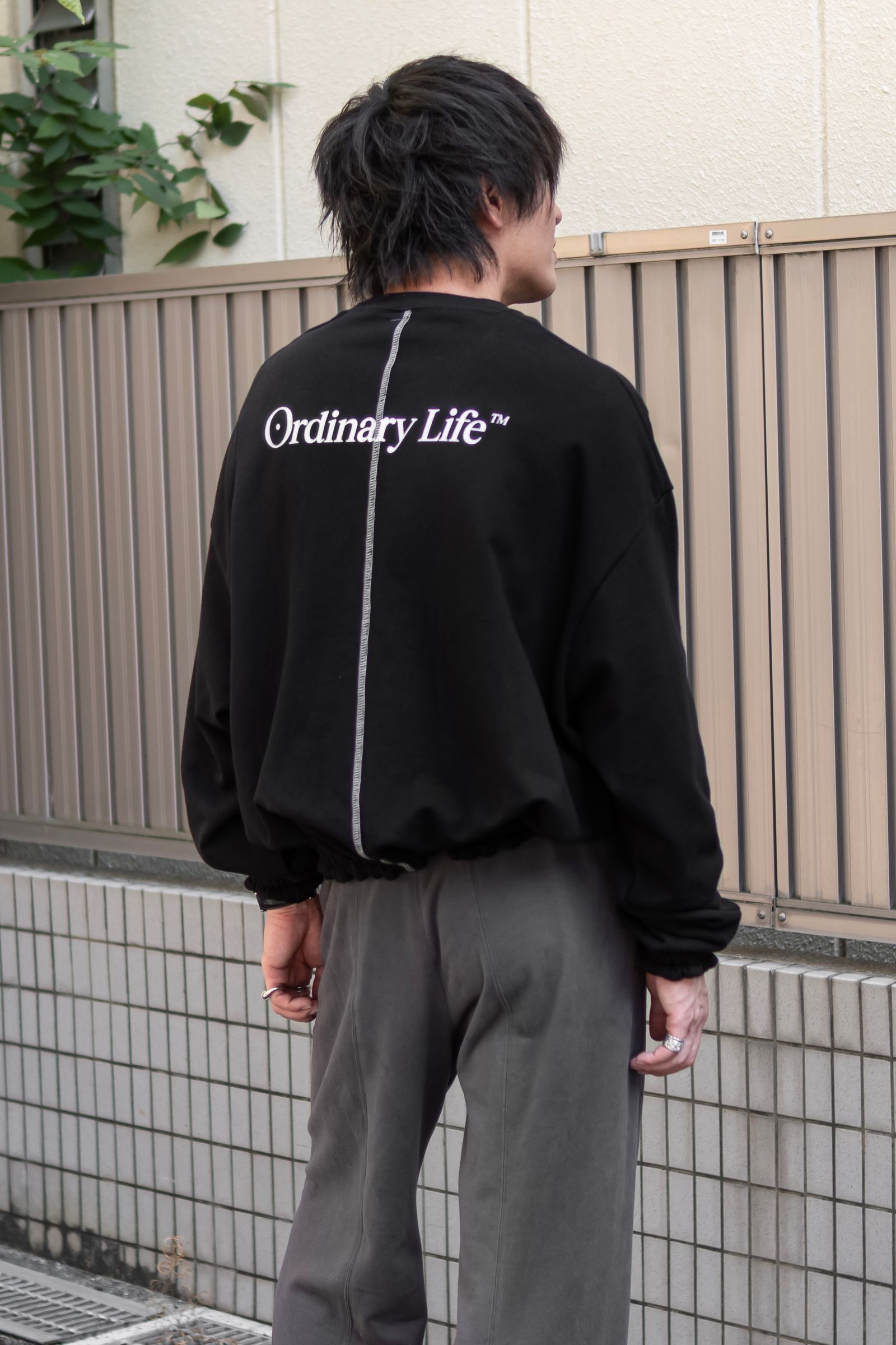 SHINYAKOZUKA - ORDINARY HOME HIS CREW WITH PRINTING / BLACK